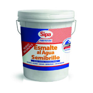 Esmalte al Agua Semibrillo Sipa Galón 4 Litros