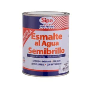 ESMALTE AL AGUA SEMIBRILLO BLANCO 1/4